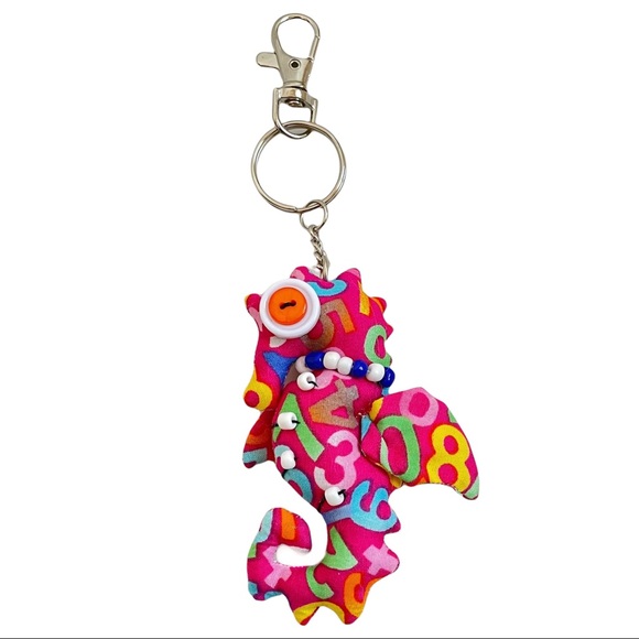 Handmade Pink “Ugly Doll” Seahorse Keychain Purse Charm - Picture 5 of 6